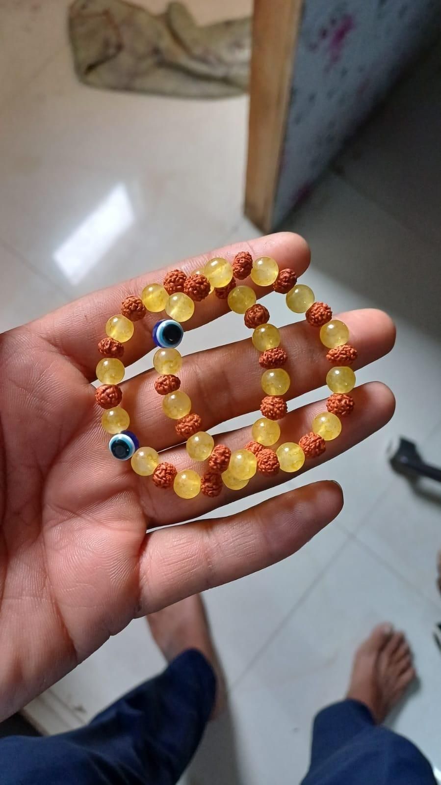 Rudraksha Citrine Crystal Bracelet |🔥BUY 1 GET 1 FREE🔥