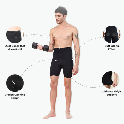 Men's High-Compression Body Shaper Shorts