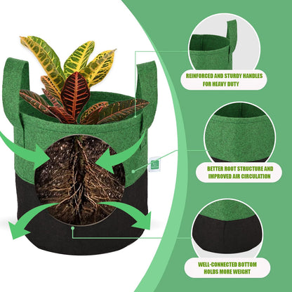 Geo-Grow™ -Geofabric Grow Bags for Planting - 5pcs Combo |🔥Free 100 Vegetable Seeds Mix Variety🔥