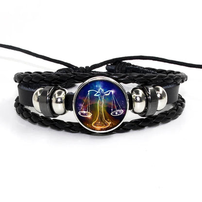 Zodiac Leather Braided Bracelet | 🔥FLAT 50% OFF SALE🔥