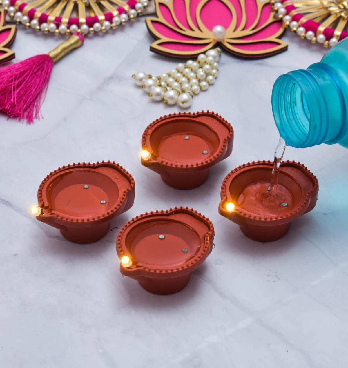 LED Light Water Sensor Diya | 🔥Free Water Sensing Shivling🔥