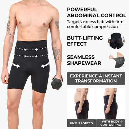 Men's High-Compression Body Shaper Shorts