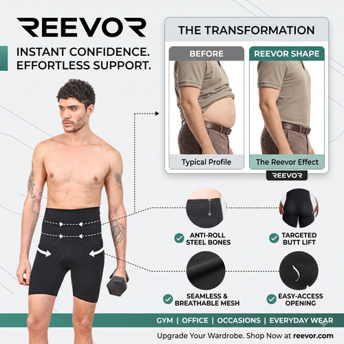 Men's High-Compression Body Shaper Shorts